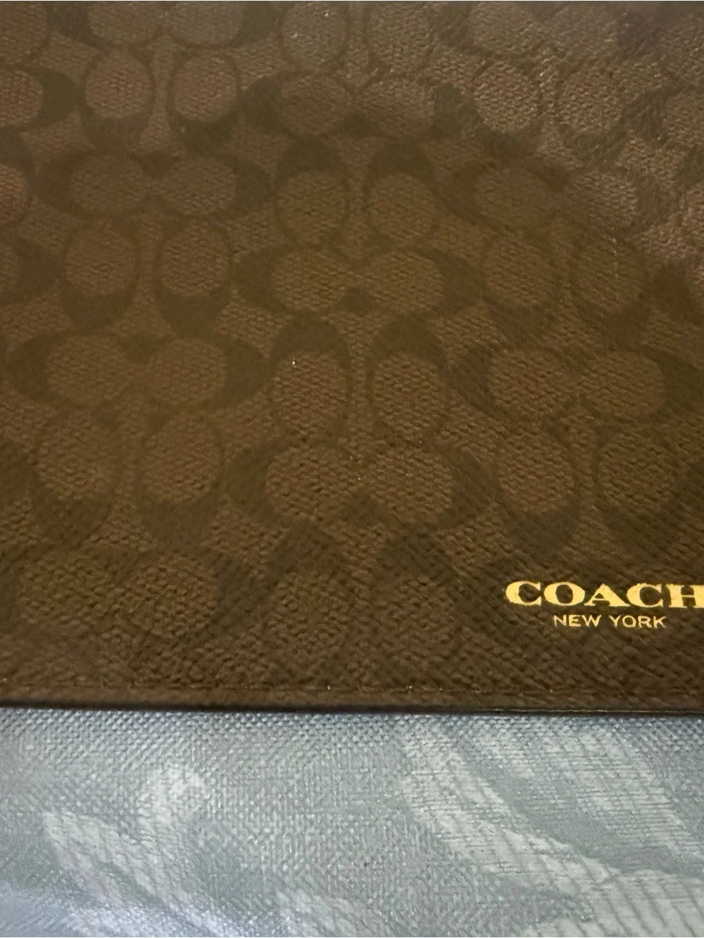 COACH Signature Slim Long Zip Clutch Pouch Wallet Bag